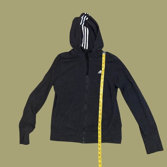 🔥 Adidas Black Full-Zip Hoodie with Drawstring Hood | Women’s Size (M) - Picture 6 of 8